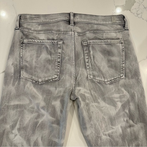 7 For All Mankind Womens The Ankle Skinny Jeans Mid-Rise Size 31 Gray White - Picture 4 of 13